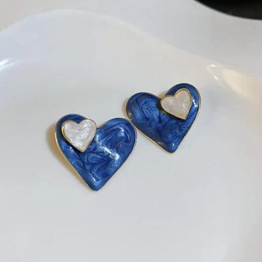 BlueBond Hearts Stud Earring