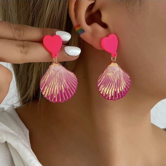 Blush Wave Drop Earring