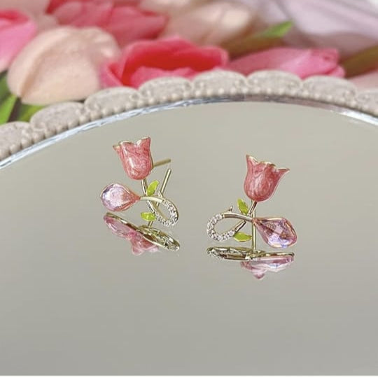 Blush Lotus Studs