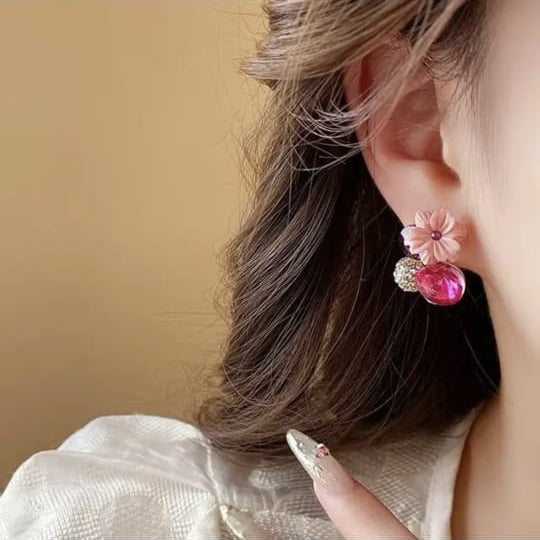 Rosé Blossom Earrings