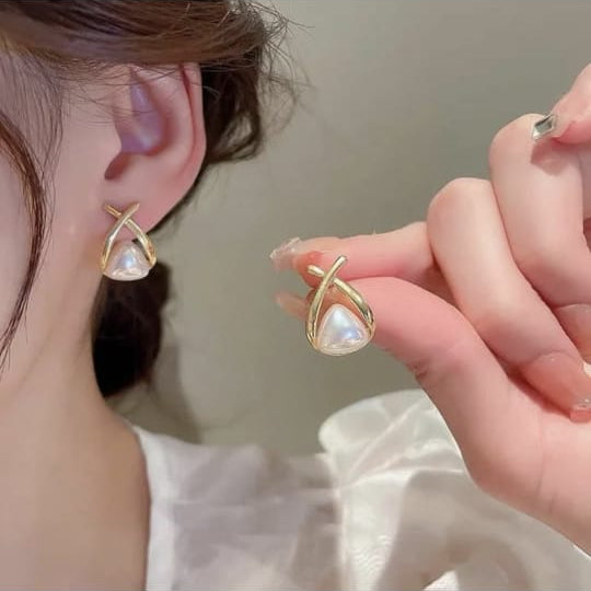 Pearl Rhombé Stud