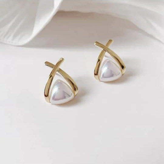 Pearl Rhombé Stud