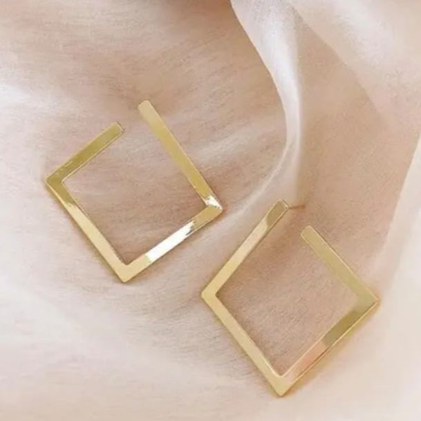 Square Aura Hoop Earring