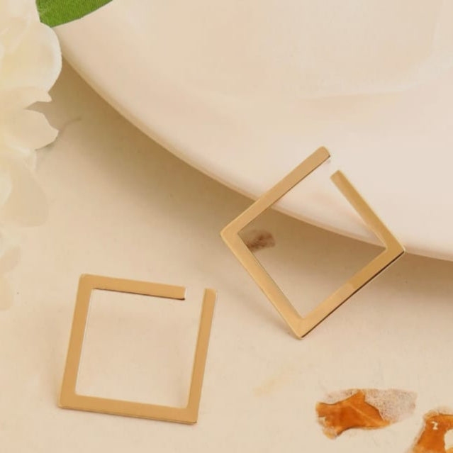 Square Aura Hoop Earring