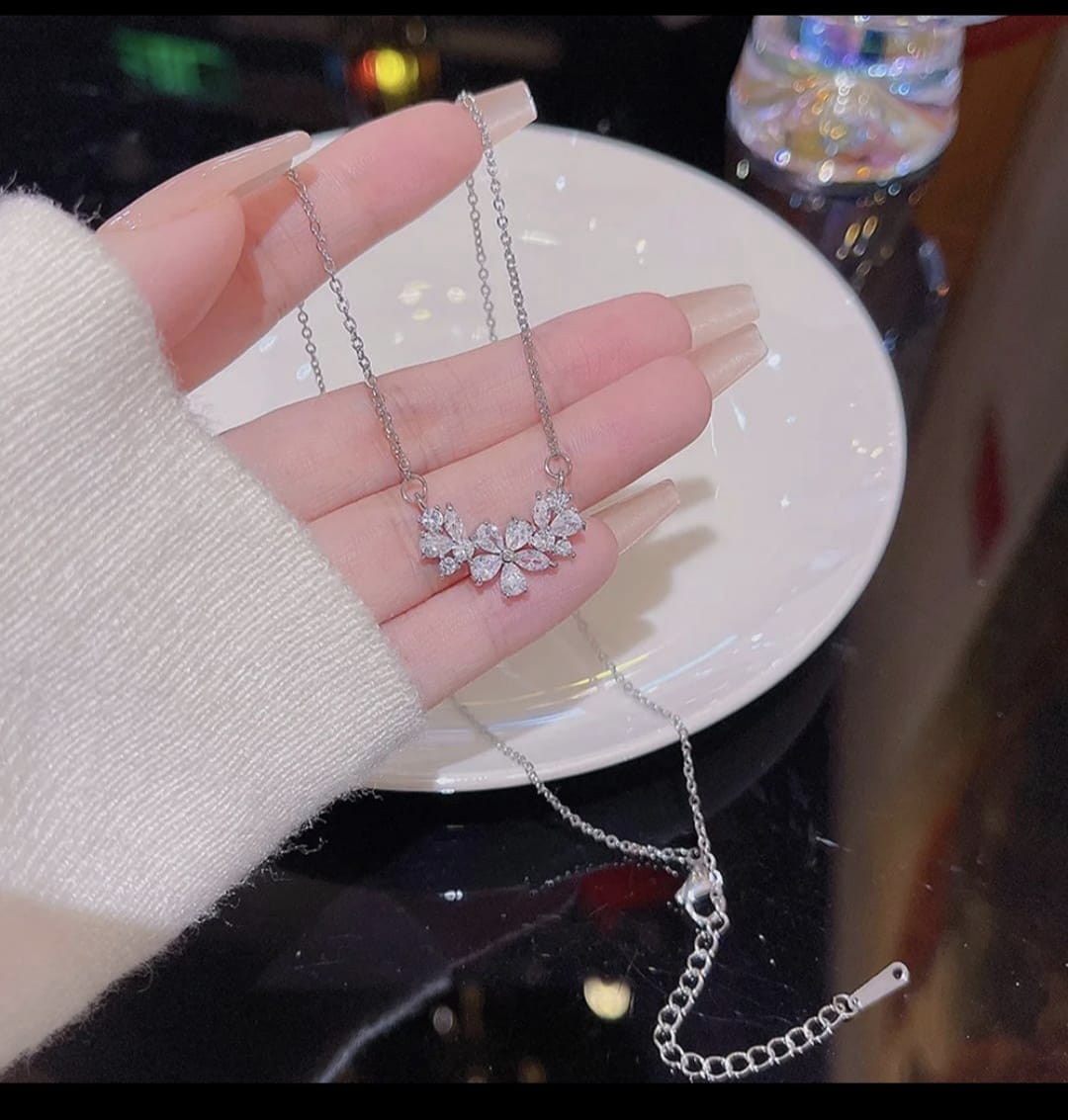 Crystal Petal Grace Neclace