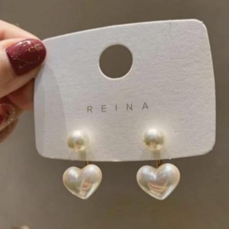 Valentine Pearl Heart Earring