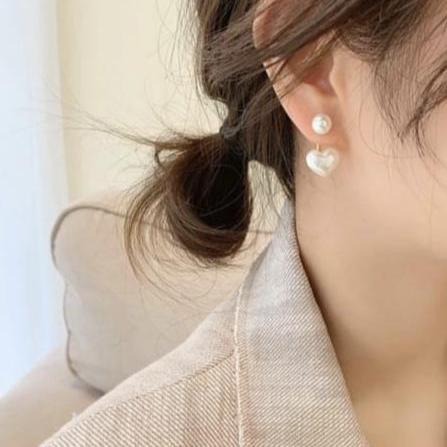 Valentine Pearl Heart Earring