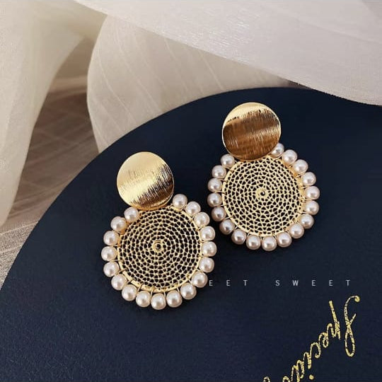 Golden Grace Pearl Earrings