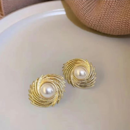 Mystic Spiral Stud Earring