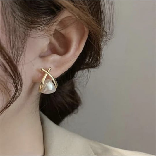 Pearl Rhombé Stud