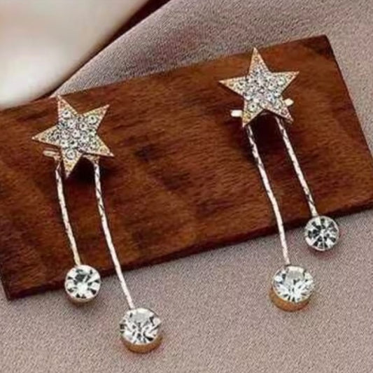 Rhinestone Star Drop Earring