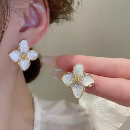 Enamel Delicate Flower Earring