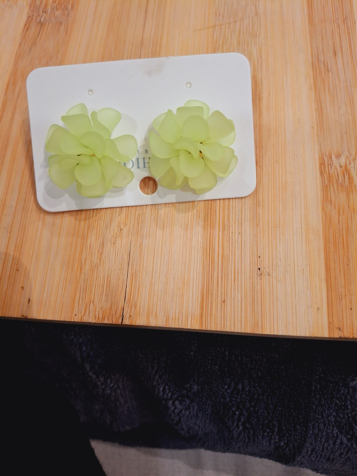 Chic Green Flower Studs