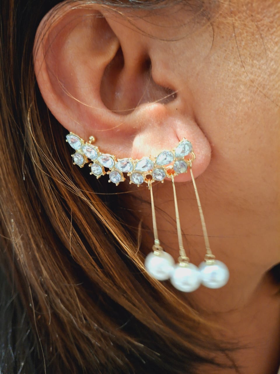 Radiant Moon Pearl Drop Earring