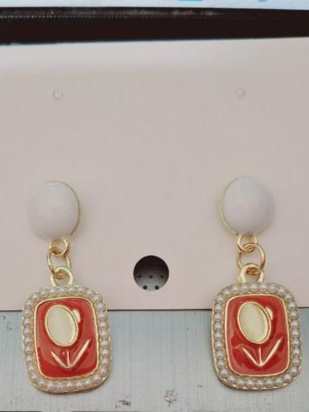 Red Tulip Grace Earring